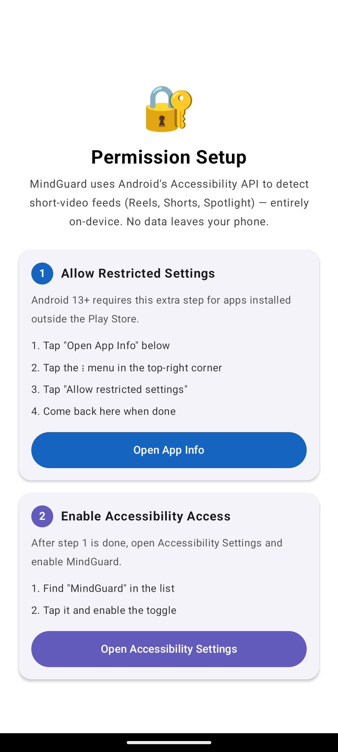 Permission Setup - Easy installation